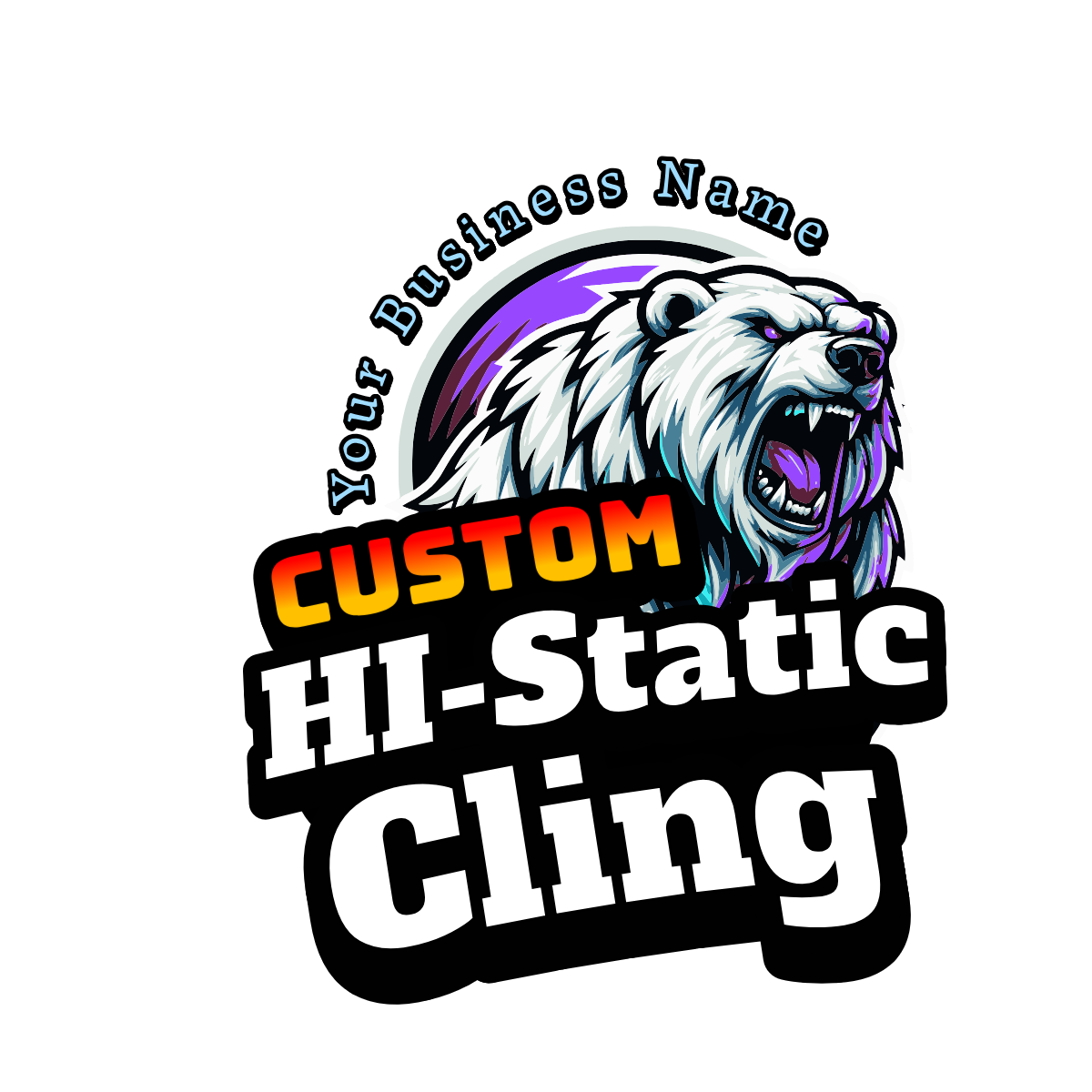 Custom - Hi Static Cling My Happy Customized Gifts